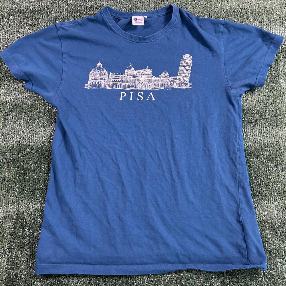 GL Italia Blue Pisa Graphic T-Shirt. Fits like medium